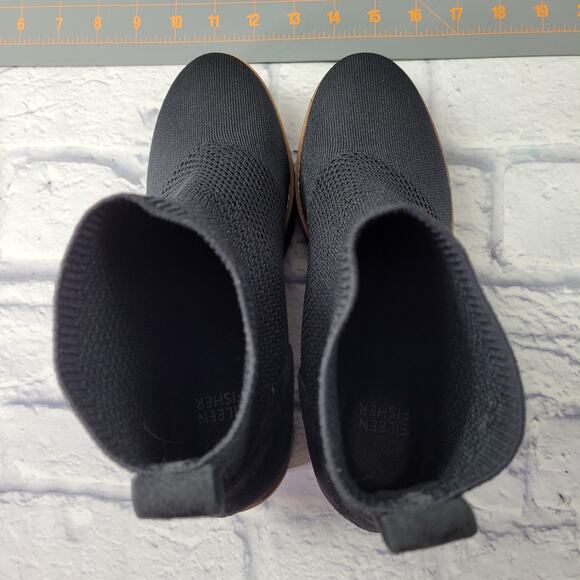Eileen Fisher London Recycled Mesh Stretch Knit Bootie EF48030 size 8.5 Black - Picture 9 of 16